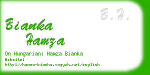 bianka hamza business card